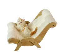 Sofá para gatos suave y cálido - Cómodo sofá de felpa para mascotas, cojín antideslizante duradero para cachorros, tapete redondo para perros tranquilos, cama redonda de felpa suave, acogedora parte