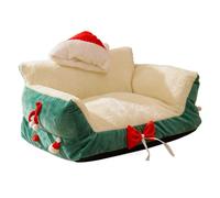 Sofá Para Mascotas | Silla De Relajación De Navidad Con Sombrero De Santa Claus | Cómodo Sofá De Gato Para Casa Sala Dormitorio Porche Patio Balcón Espacio de Juego Apartamento Dormir Descanso Diario