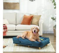 Sofá para Perros Pawhut, Sofá con Respaldo y Patas de Madera, Cama para Perros con Sofá de Poliéster, Sofá para Gatos, para Perros Grandes