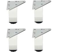 Sofá pie 4 patas cuadradas de aleación de aluminio for gabinete, ajustables, mate, for baño, de 6 a 30 cm.(25cm)
