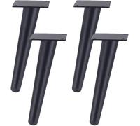 Sofá pie 4 patas de muebles negras, patas de muebles de acero inoxidable, patas de mesa inclinadas, capacidad de carga de cabeza de goma gruesa de cada pata de mueble: 250 KG(Gold,25cm)