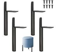 Sofá pie 4 patas de soporte de metal for muebles, patas de poste recto, patas de gabinete de baño de puente, patas de sofá de hierro, herrajes for cama de bricolaje (negro 15 cm)(Dark Gray,18cm)
