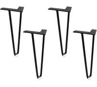 Sofá pie 4 patas de soporte, marco de soporte negro for mesa de bar, soporte de pata de gabinete de metal de 12 cm, 15 cm, 18 cm, 20 cm, 25 cm y 30 cm.(18cm)