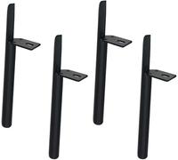 Sofá pie 4 patas de soporte negras mate for mesa, armario, mesa de centro, mueble de TV, 13/15/18 cm.(13cm)