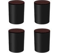 Sofá pie 4 piezas, almohadillas de refuerzo gruesas de acero al carbono for patas de muebles, patas de mesa, pies, sofás, redondas y cuadradas (redondas, negras)(Nero,Round)