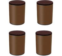 Sofá pie 4 piezas, almohadillas de refuerzo gruesas de acero al carbono for patas de muebles, patas de mesa, pies, sofás, redondas y cuadradas (redondas, negras)(Brown,Square)