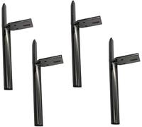 Sofá pie 4 piezas de pie de apoyo simple negro for mueble de baño, TV, mesa de centro, sofá cama, 13 cm/15 cm/18 cm(130mm)