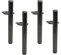 Sofá pie 4 piezas de pie de apoyo simple negro for mueble de baño, TV, mesa de centro, sofá cama, 13 cm/15 cm/18 cm(15cm)