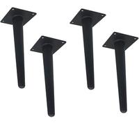 Sofá pie 4 piezas de soporte cónico oblicuo for mueble de TV, soporte for mueble vertical negro mate, mueble lateral de 10 cm a 35 cm(15cm)