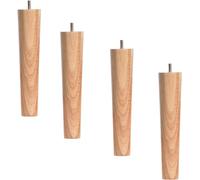 Sofá pie 4x Pies de sofá de madera maciza Pies de mesa de centro cónicos Pies de gabinete de TV Perno de gancho roscado M10, color madera original (recto 60 cm/23,6 pulgadas)(Straight,8cm/3.1inch)