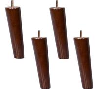 Sofá pie Juego de 4 husillos for muebles de madera maciza, patas for muebles de madera roscadas M10, mesa y sillas cónicas for sofá de nogal(Oblique,20cm/7.9inch)