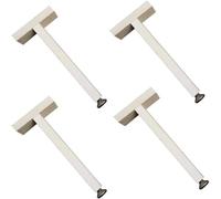 Sofá pie Juego de 4 patas ajustables for muebles, patas de soporte for cama en forma de TS, patas for muebles de madera maciza con tornillos, color madera original (23 cm/9,1 pulgadas)(33cm/13in)