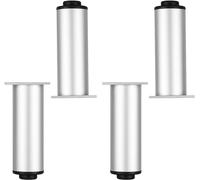 Sofá pie Juego de 4 patas de metal for muebles, patas de aluminio for armario, mesa, cama, armario, librería, altura ajustable, con tornillos (12 cm/4,7 pulgadas, plateado)(Aluminum,12cm/4.7in)