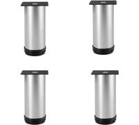 Sofá pie Juego De 4 Patas De Sofá Ajustables, Barra De Encimera, Mesa De TV, Base De Mesa De Centro, Patas De Gabinete De Acero Inoxidable, Ajustables De 0 A 35 Mm (Blanco 15 Cm)(Silver,35cm)