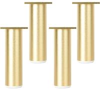 Sofá pie Juego de 4 patas de sofá ajustables, patas de gabinete de baño, patas de muebles de metal, cojines elevadores for muebles, aluminio con tornillos, dorado (20 cm/7,9 pulgadas)(30cm/11.8in)