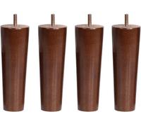 Sofá pie Juego de 4 patas for muebles de madera maciza, patas de gabinete terminadas, patas for sillón, tocador, 5-70 cm, con pernos M8, nogal (recto 12 cm/4,7 pulgadas)(Straight,50cm/19.7inch)