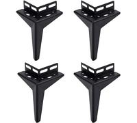 Sofá pie Juego de 4 patas for muebles, patas trípode for sofá, patas for armario, patas for mesa de metal, patas for soporte de TV de repuesto, negro, 130 mm(150mm)