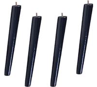 Sofá pie Paquete de 4 patas de sofá de madera maciza, patas de mesa de centro cónicas, patas de mueble de TV con perno de gancho roscado M10, negro (recto 70 cm/27,6 pulgadas)(Oblique,25cm/9.8inch)