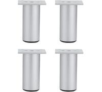 Sofá pie Patas de aluminio for armario de baño, color natural, 4 unidades, for TV, 6-30 cm(30cm)
