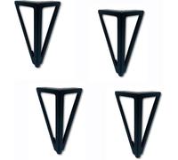 Sofá pie Patas de horquilla for muebles de alta resistencia (juego de 4 piezas de 5,90 pulgadas) Patas de metal dorado, piezas de bricolaje for mesa de café, banco, sofá(Nero)