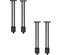 Sofá pie Patas de mesa de metal ajustables, patas de mesa de café, patas de taburete, patas de taburete cortas, patas de muebles de baño, juego de 4(Black 320MM(12.59IN))