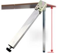 Sofá pie Patas de mesa for muebles de bricolaje de acero inoxidable y metal, patas de gabinete for mesa de comedor con elevación push-pull, base protectora ajustable(90cm/35.4in)