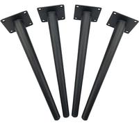 Sofá pie Patas de metal for muebles de 4 piezas, patas rectas y cónicas for mesa de centro, patas for sofá con tornillos (45 cm/17,7 pulgadas, negro)(Nero,35cm/13.8in)