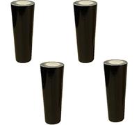 Sofá pie Patas de muebles,Patas de sofá de madera maciza,Patas de mesa de TV,Patas de gabinete de cocina,Patas de repuesto for reposapiés 4 piezas(Nero,7.1in/18cm)