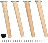 Sofá pie Patas de sofá de madera maciza natural, patas de tocador, patas de repuesto for mesas y sillas, juego de 4, haya, inclinadas (550 mm/21,7 in)(700mm/27.6in)