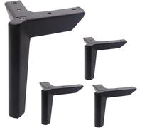 Sofá pie Patas de sofá de metal, patas de repuesto for muebles, patas triangulares resistentes for gabinetes, juego de 4, patas de soporte for sofá(Nero,100mm (3.93in))