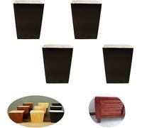 Sofá pie Pies De Muebles De Madera Maciza, Pies De Armario, Reposapiés De Sofá, Juego De 4, for Mueble De TV, Mesita De Noche, Con Tornillos, 6 Cm, 8 Cm, 10 Cm, 12 Cm(Nero,4.7in/12cm)