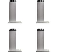 Sofá pie Pies for muebles, pies for sofá, pies for mesa de TV de metal, pies for gabinete, ajustables, juego de 4, plateado 35 cm/13,7 pulgadas(20cm/7.9inch)