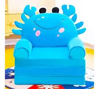 Sofá Plegable de Tres Capas para niños,sillón abatible, de Felpa Abierta, Mini sofá Plegable, diseño de Dibujos Animados, sofá de Asiento de bebé (no Cubre con Relleno de Forro)