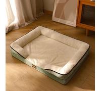 Sofá Plegable Y Perezoso, Cama Grande para Perros Y Humanos, para Personas, Adultos Y Mascotas, Cama De Lujo De Piel De Tamaño Humano para Perros, Impermeable Y Lavable,White-100 * 80CM