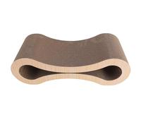 Sofá rascador para Gatos, Almohadilla corrugada para rascar, Cama de cartón Extra Gruesa con diseño ergonómico, Tablero de rascado Reversible para Que los Gatos descansen y (Veta de Madera Clara)