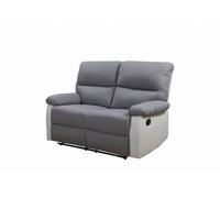 Sofá reclinable 2 plazas "lincoln" - color gris
