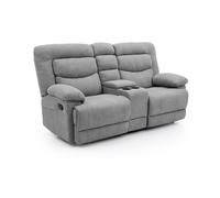 Sofa reclinable manual laurel 2 plazas gris 108 cm