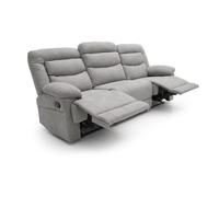 Sofa reclinable manual laurel 3 plazas gris