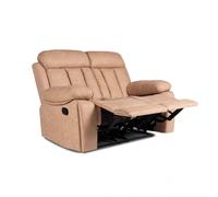 Sofá relax de 2 plazas con reposapiés elevable 152 cm Kendal Beige