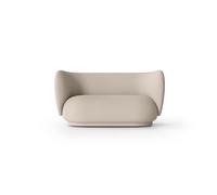 Ferm Living Sofá bouclé 2 plazas Rico Wool bouclé natural