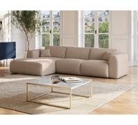 Sofá rinconera ángulo izquierdo de pana beige POGNI de Maison Céphy