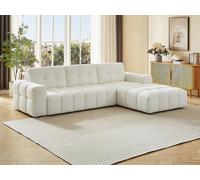 Sofá rinconera derecha en tela bou lanco SOPELANA