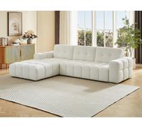 Sofá rinconera izquierda en tela bou lanco SOPELANA