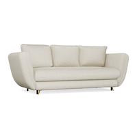 SOFÁ SARIS BEIGE PATA DORADA