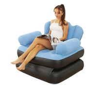 Sofá sentado multifuncional - Blow Up Gaming Sofá, King Size Solounger | Siéntate y duerme en el sofá de sofás y al aire libre con 3 válvulas de deflación de inflación rápida, 203.2 x 231.14 66.04 cm,