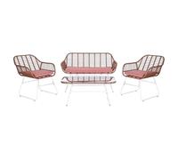 SOFA SET 4 RATAN SINTETICO 124X74X84 CON COJINES