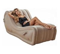 Sofá Sexual Inflable con Bomba Eléctrica Automática - Muebles BDSM & Bondage para Parejas - Cojín de Posicionamiento/Rampa de Cama Erótica - Juegos SM para Adultos Mujeres & Hombres
