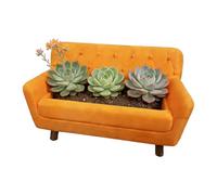 Sofa Shape Plant Planter - Decorative Breathable Flower Pot for Indoor Outdoor Decor | Creatives Mini Couch Design Plant Container, Tabletop Succulents Holder for Home Balcony Windowsill Patio Living