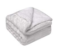 Sofá Sherpa Arroja Una Manta Individual, Mantas Súper Suaves De Lecho De Pelos Suaves Y Cálidas Manchas De Microfibra Reversibles Mullidas Para Cama Y Sofá (152 X 12 White-152 * 127CM
