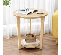 Sofa Side Shelf Small Round Table Living Room Balcony Small Coffee Table Log Corner Table (D 50 * 55cm)